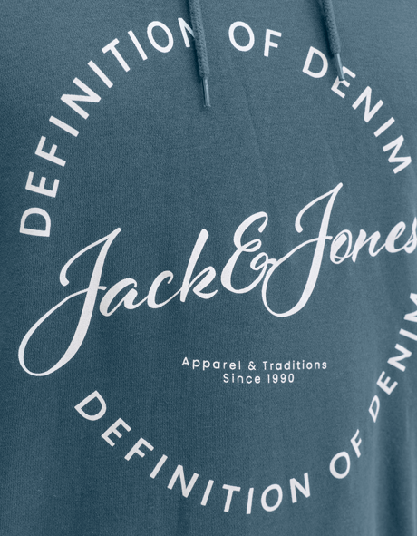 Jack & Jones Grayson Logo Blue Hoodie Blue