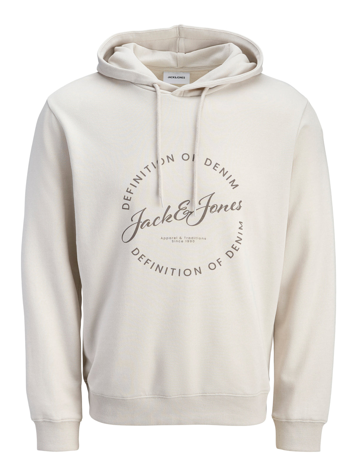 Jack & Jones Grayson Logo Moon Hoodie Beige
