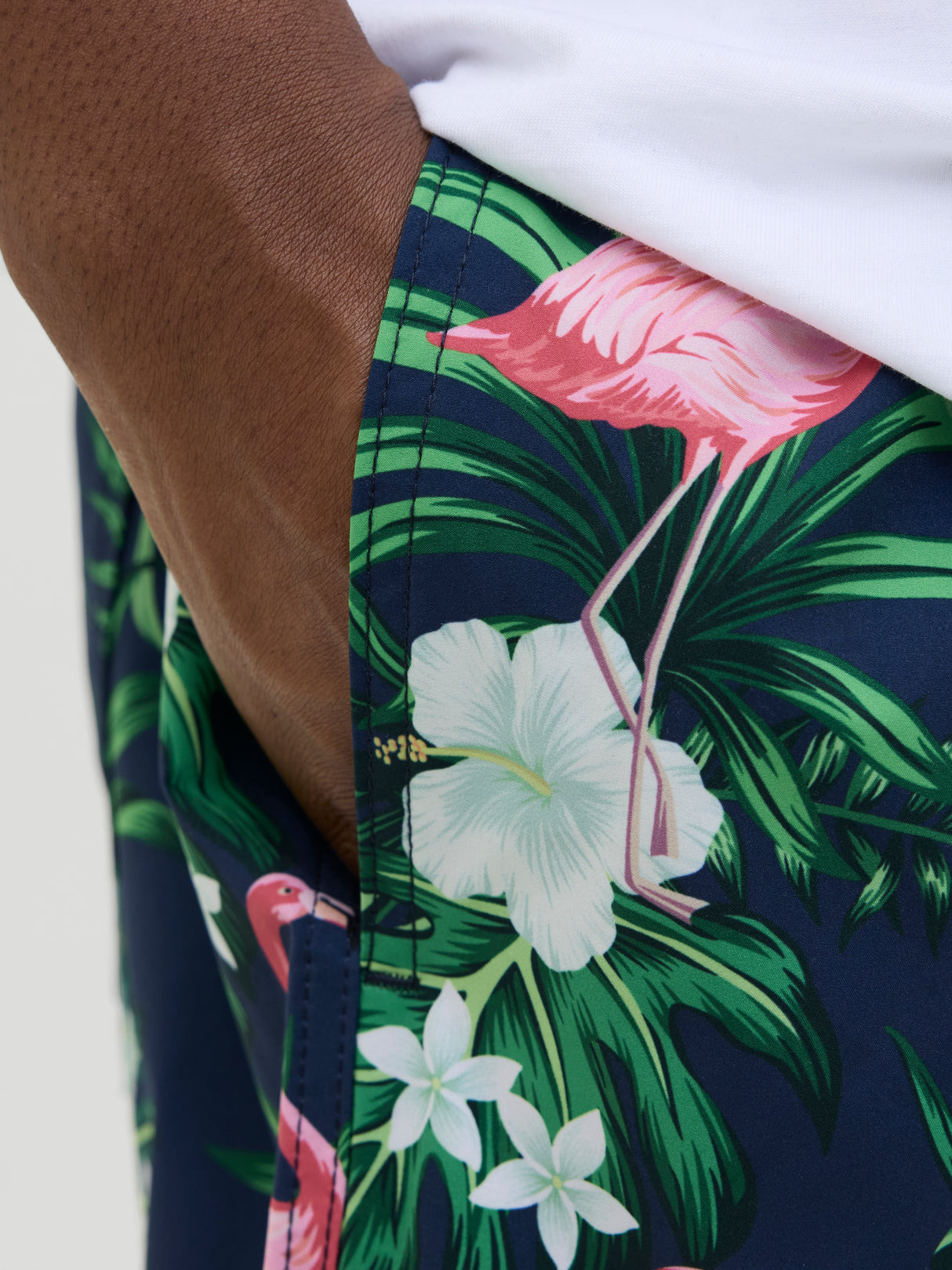 Jack & Jones Maui Print Swim Shorts Navy