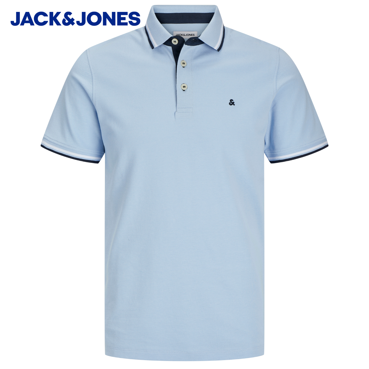 Jack & Jones Paulos Chambray Blue Polo Blue