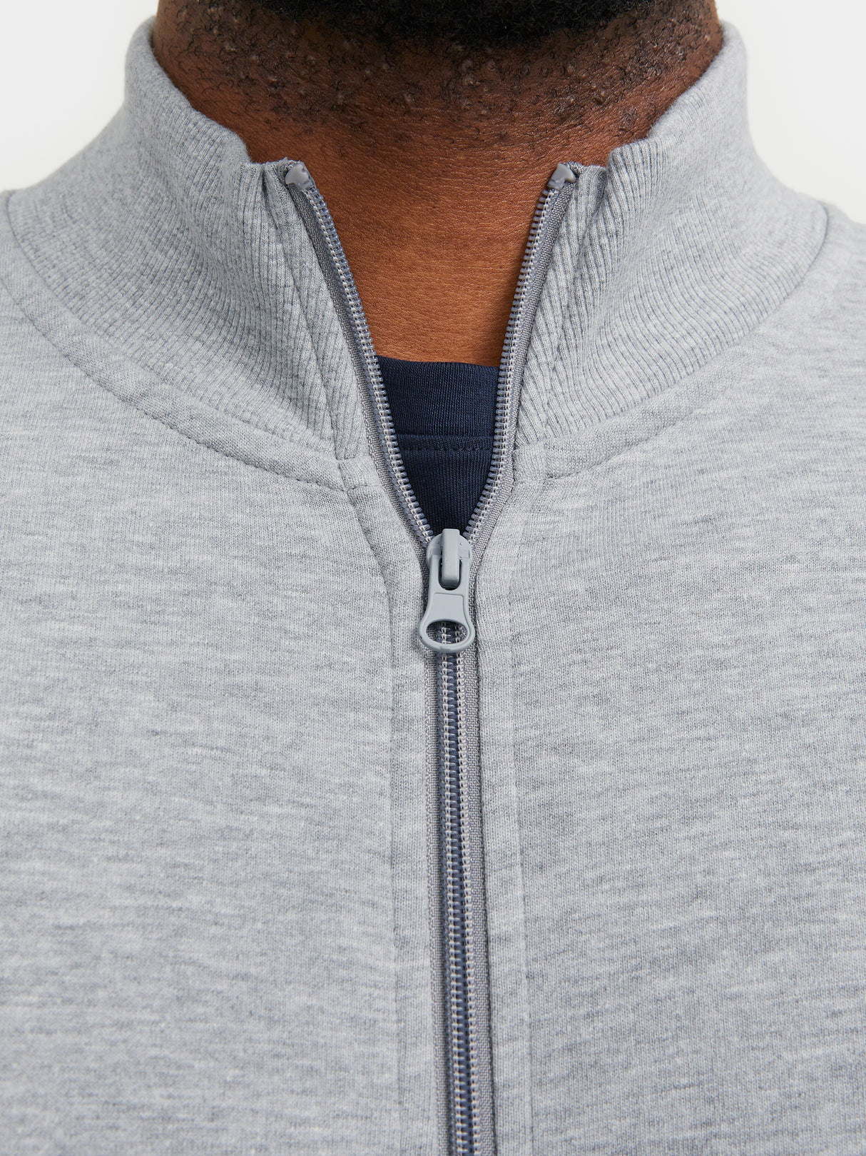Jack & Jones Paulos Full Zip Grey Sweat Grey