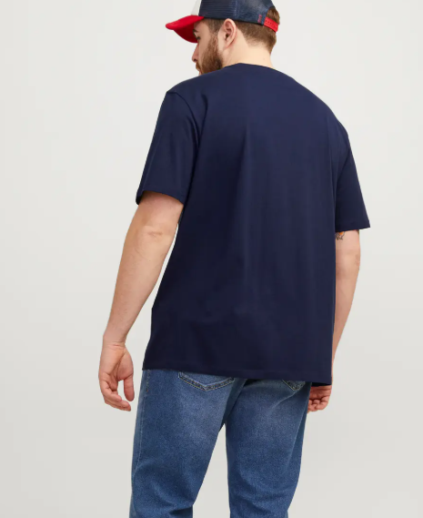 Jack & Jones Paulos Crew Neck Navy Tee Navy
