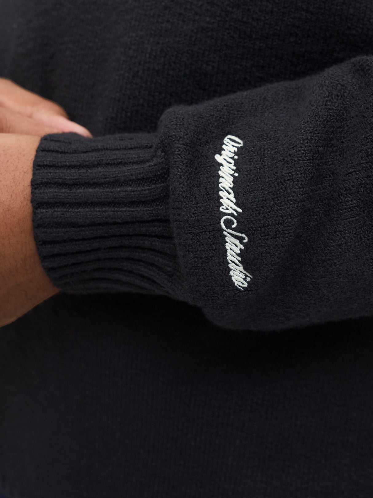 Jack & Jones Rebro Crew Neck Black Knit Black