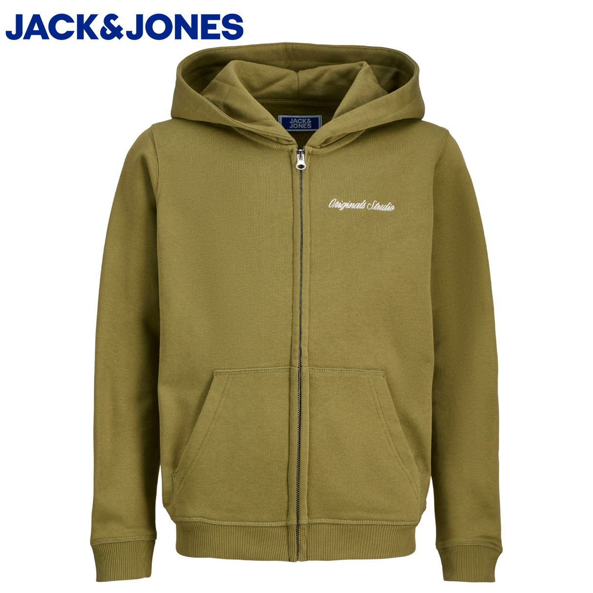 Jack & Jones Rebro Olive Full Zip Hoodie Green