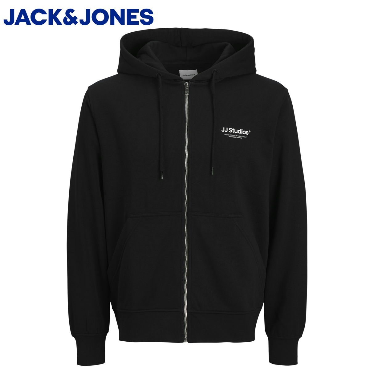 Jack & Jones Soho Logo Zip Hoodie Black