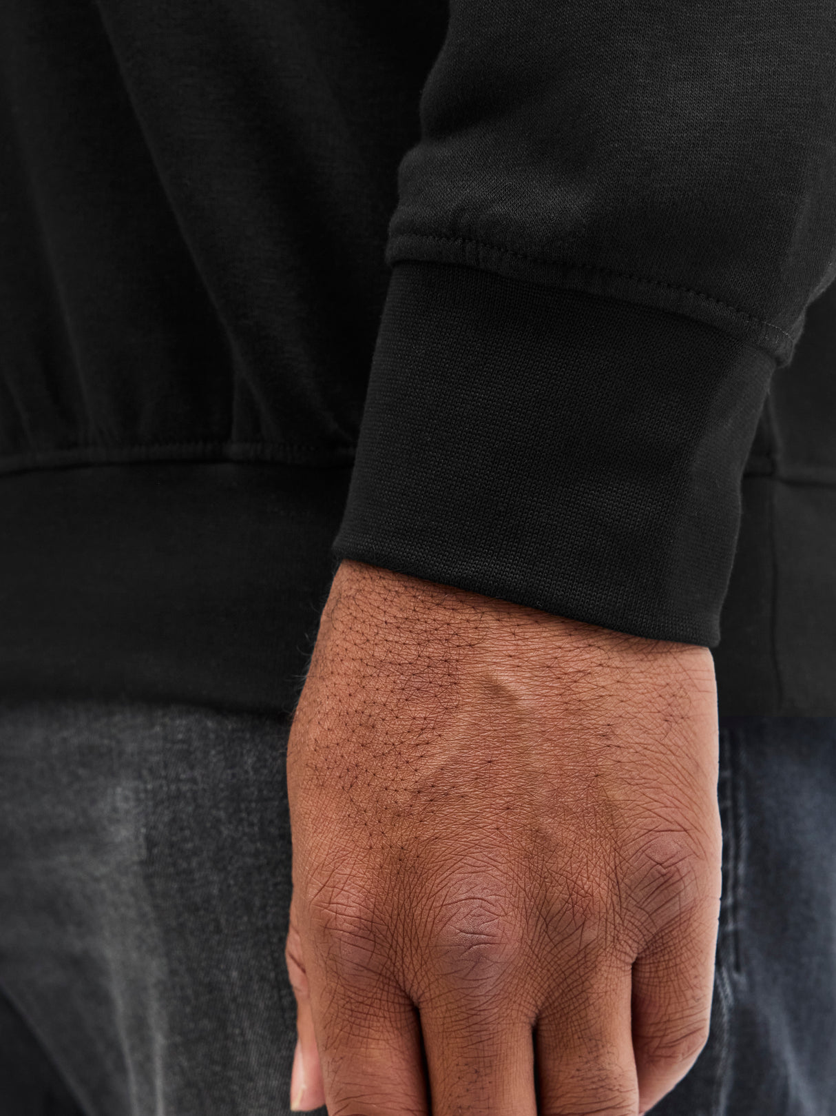 Jack & Jones Soho Quarter Zip Sweater Black
