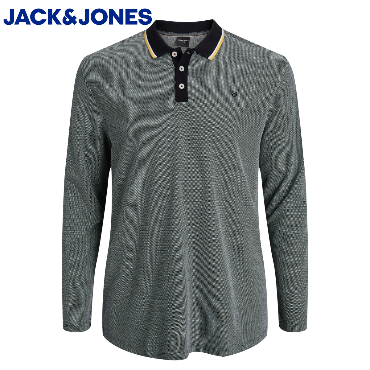 Jack & Jones Win Long Sleeve Black Polo Black