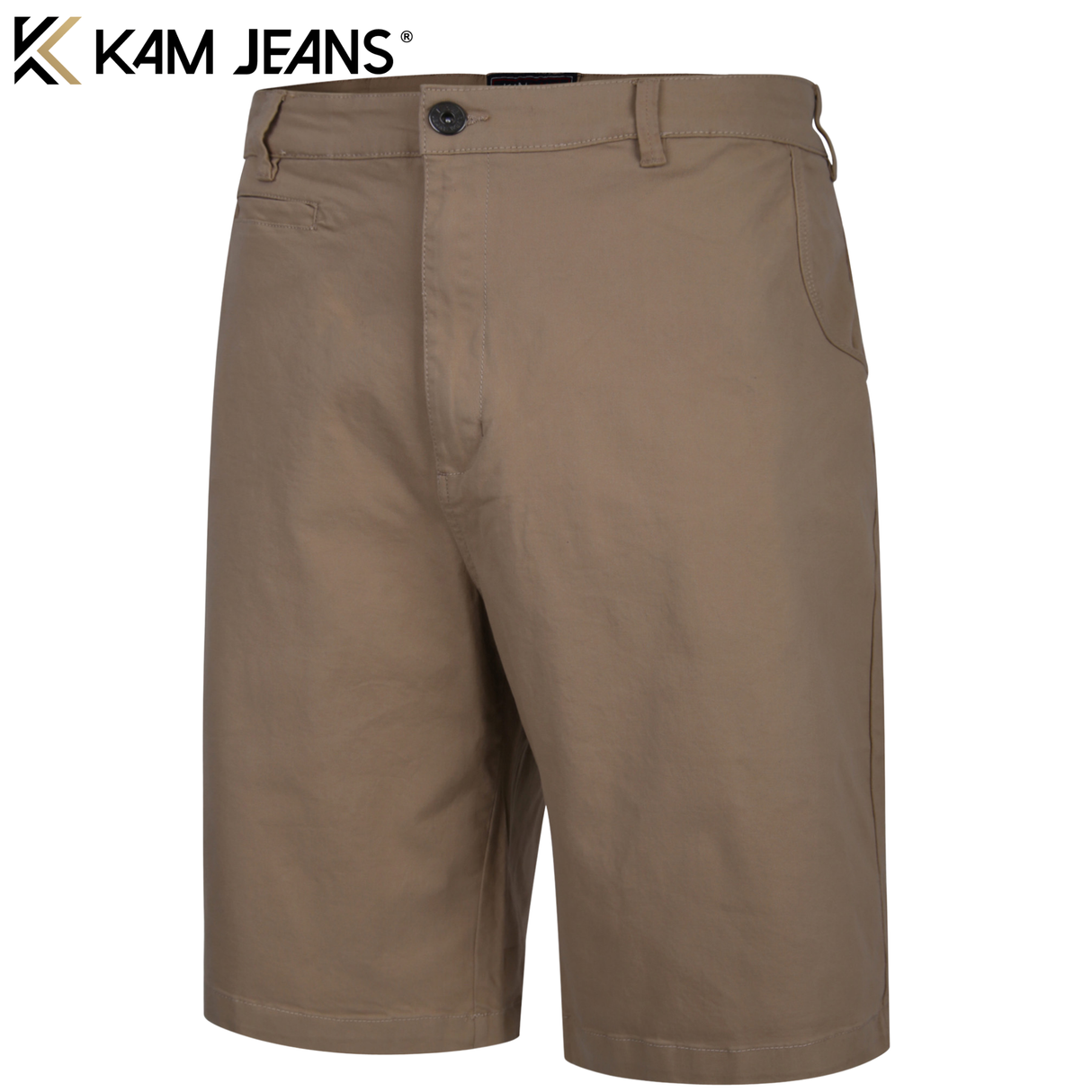 Kam Stretch Chino Shorts Sand Beige