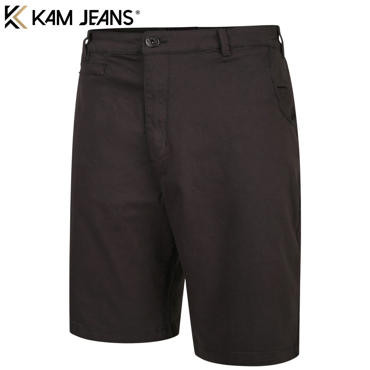 Kam Stretch Chinos Steel Shorts Grey