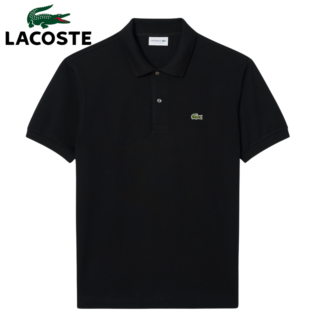 Lacoste Petit Pique Black Polo Shirt Black