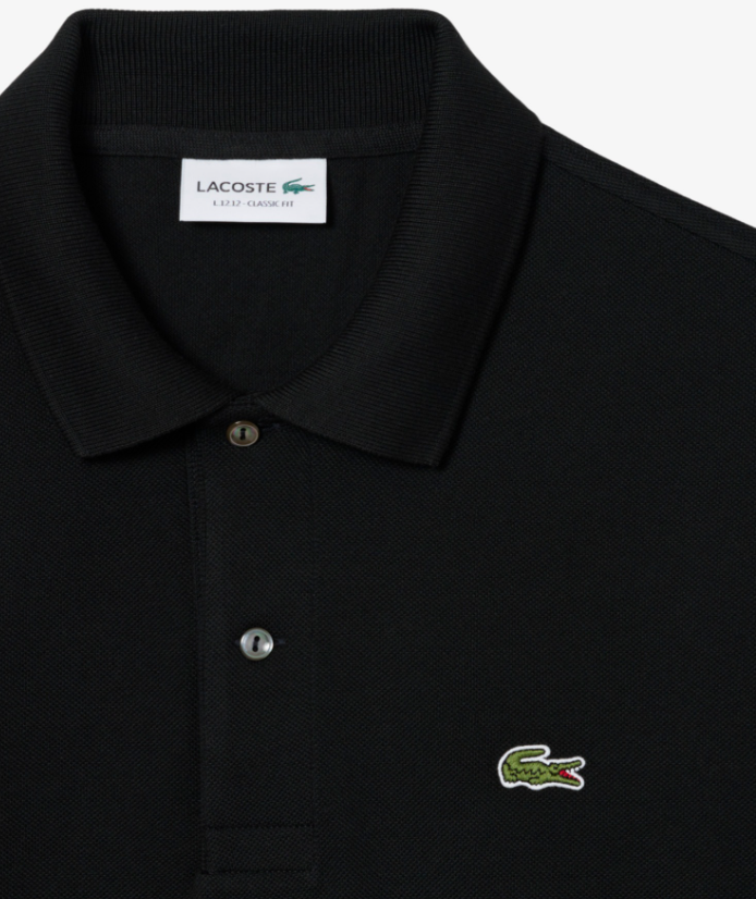 Lacoste Petit Pique Black Polo Shirt Black