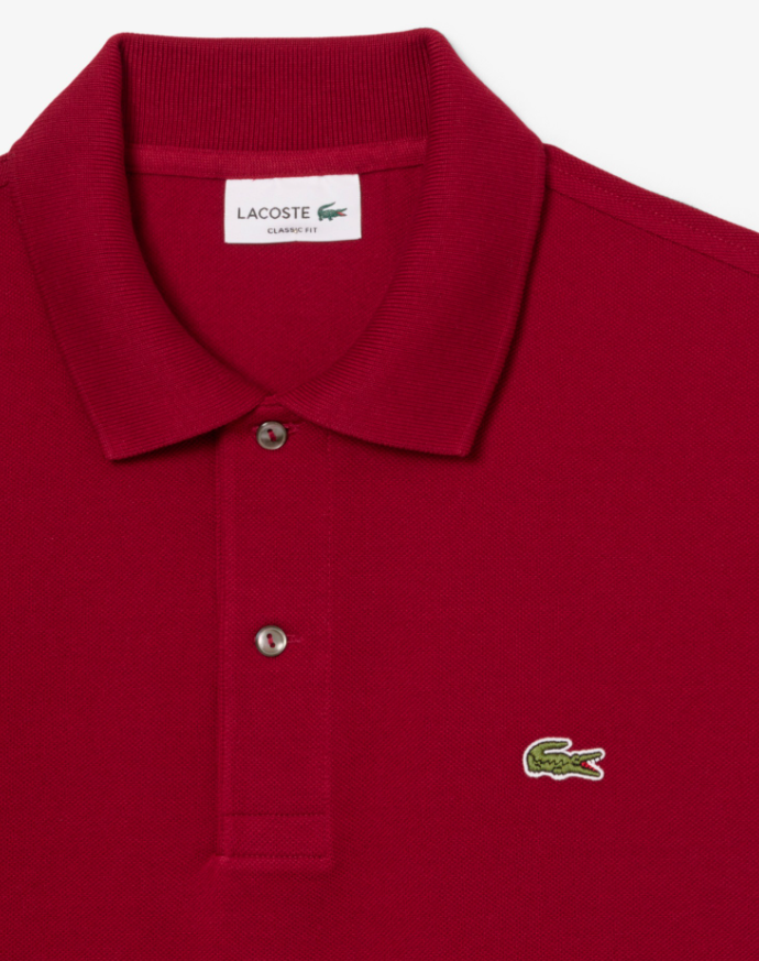 Lacoste Petit Pique Bordeaux Polo Shirt Red