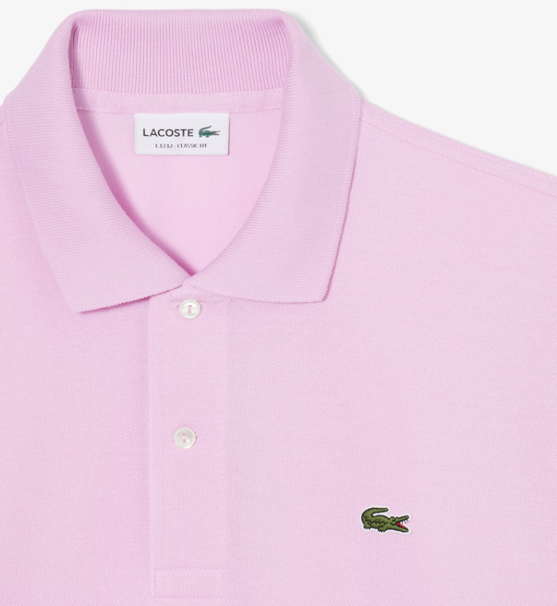 Lacoste Petit Pique Pink Polo Shirt Pink