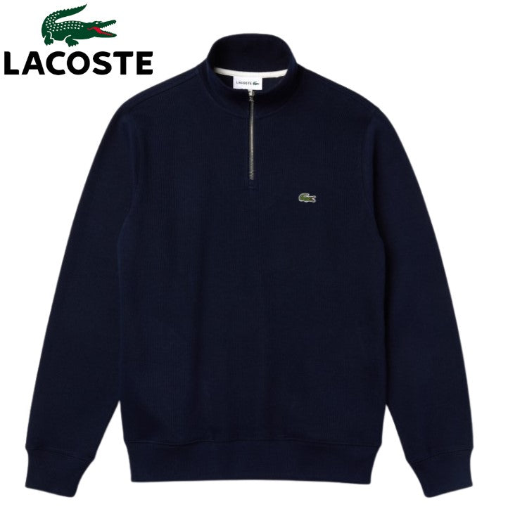 Lacoste High Neck Quarter Zip Navy Sweat Navy