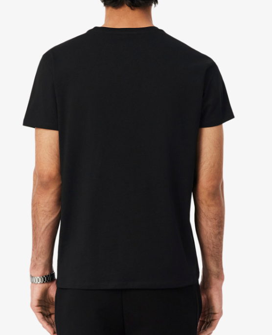 Lacoste Cotton Crew Neck Black T-Shirt Black