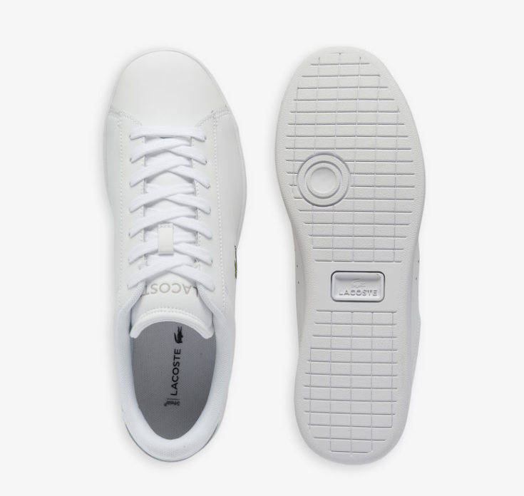 Lacoste Carnaby White Leather Lace Shoe White