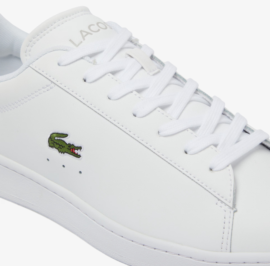 Lacoste Carnaby White Leather Lace Shoe White
