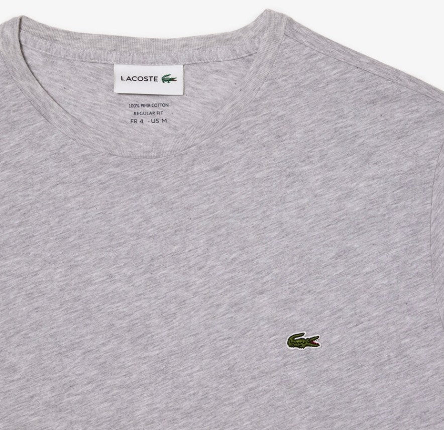 Lacoste Pima Cotton Crew Neck T-Shirt Grey