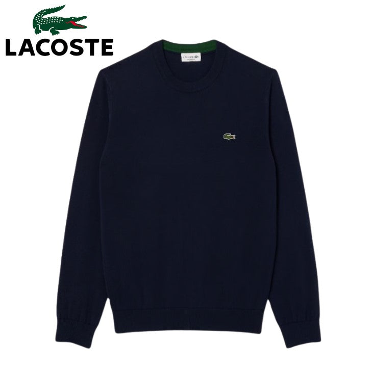Lacoste Monochrome Crew Neck Knit Navy