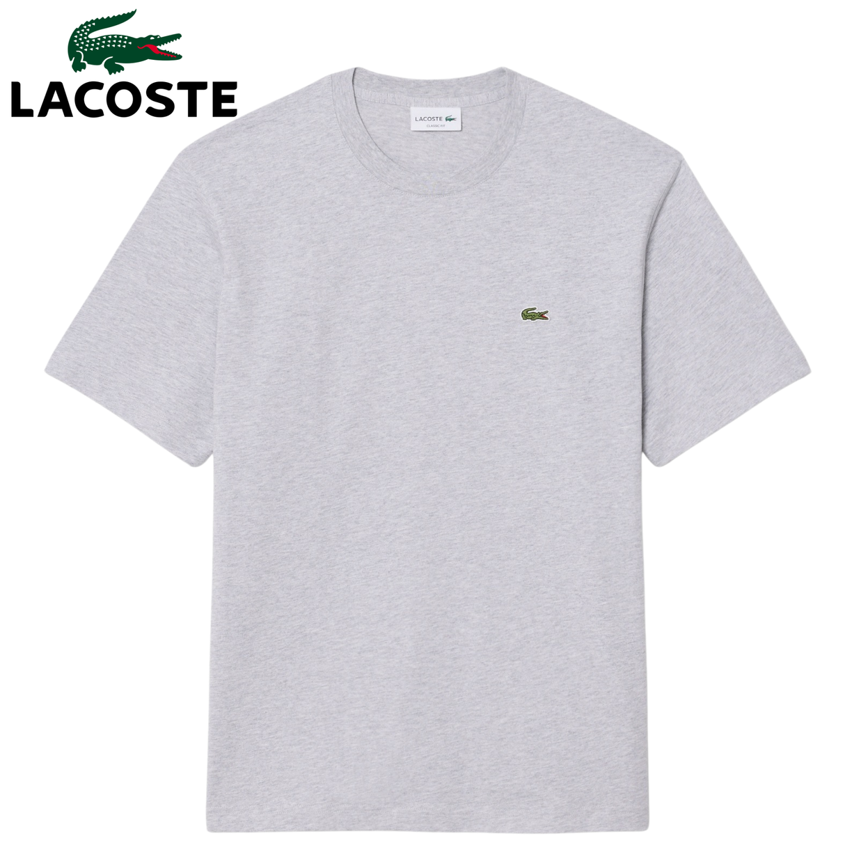 Lacoste Pima Cotton Crew Neck T-Shirt Grey