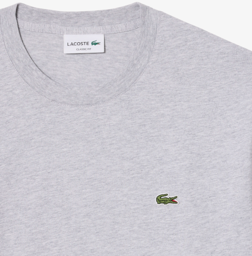 Lacoste Pima Cotton Crew Neck T-Shirt Grey