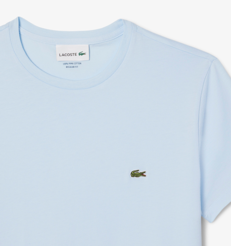 Lacoste Pima Cotton Crew Neck T-Shirt Blue