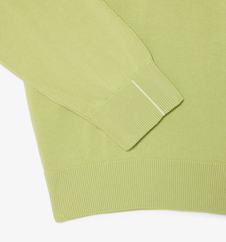 Lacoste Monochrome Crew Neck Lime Knit Green