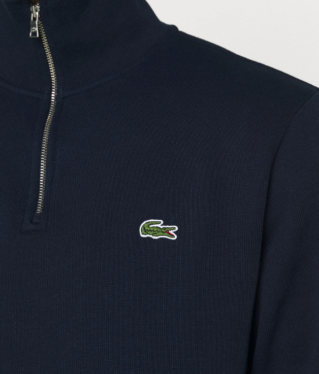 Lacoste High Neck Quarter Zip Navy Sweat Navy