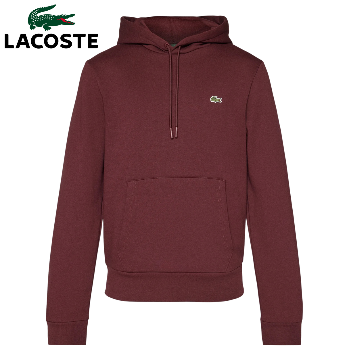 Lacoste Fleece Lined Hoodie Wine Hoodie Wine