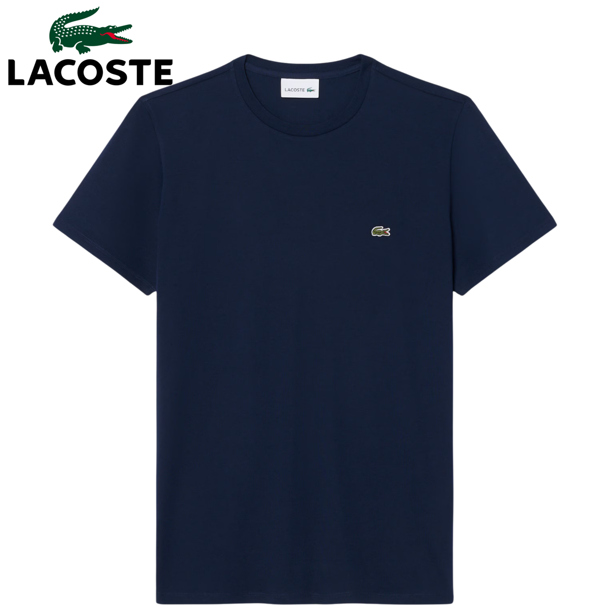 Lacoste Pima Cotton Crew Neck T-Shirt Navy