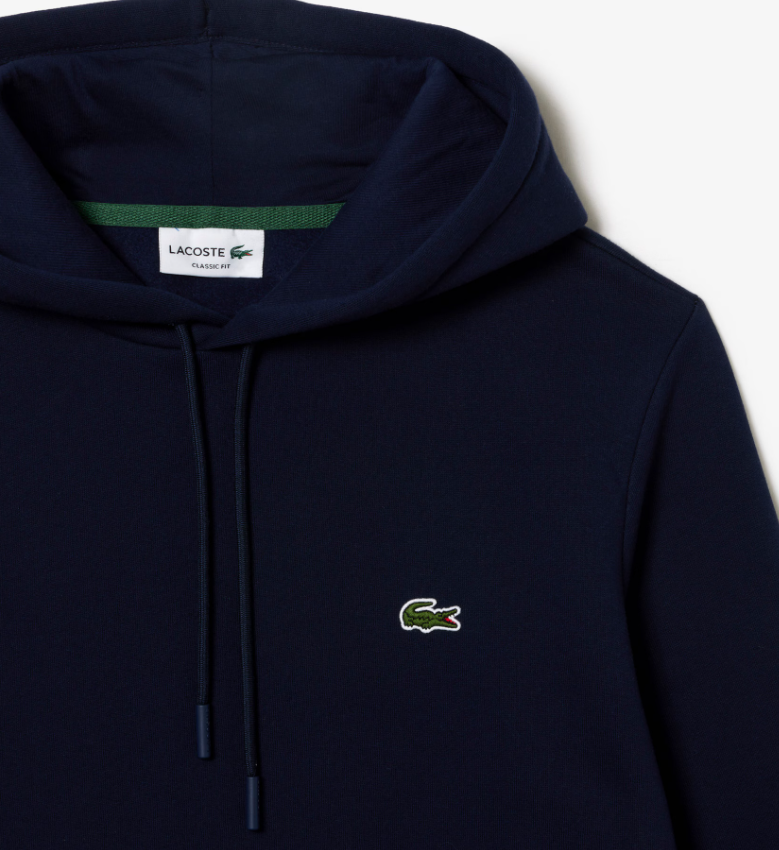 Lacoste Brushed Fleece Classic Hoodie Navy
