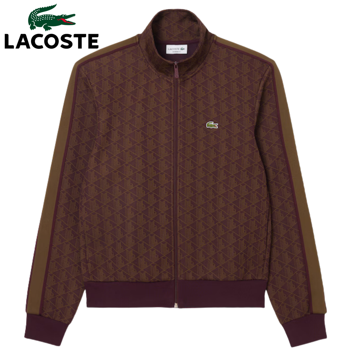 Lacoste Paris Zip-Up Sweatshirt Wine