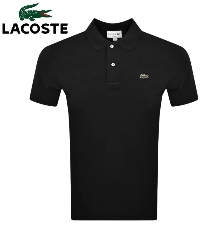 Lacoste Petit Pique Black Polo Shirt Black