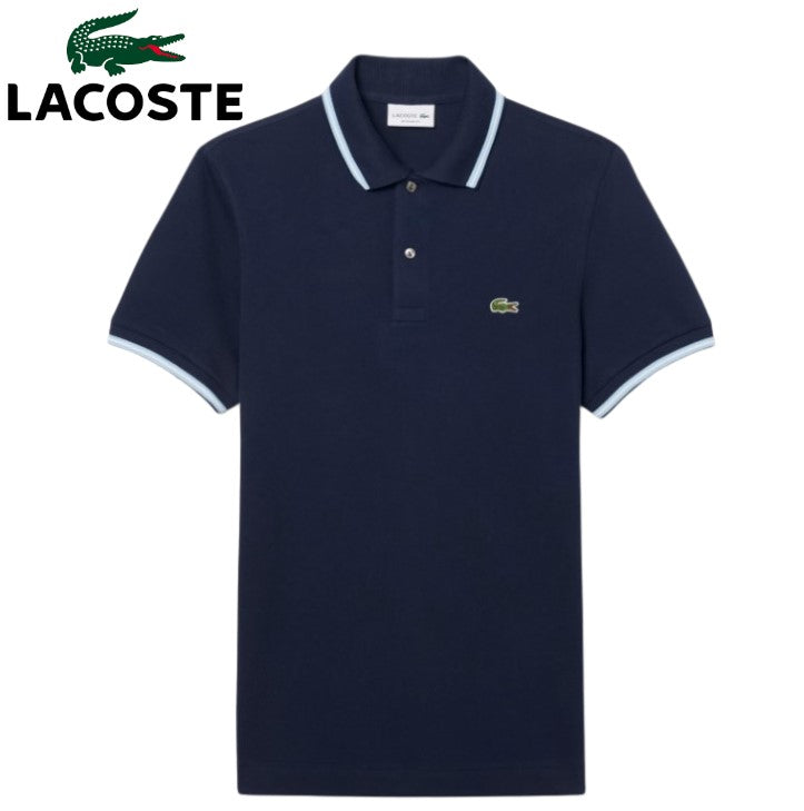 Lacoste Trim Accent Navy Polo Shirt Navy