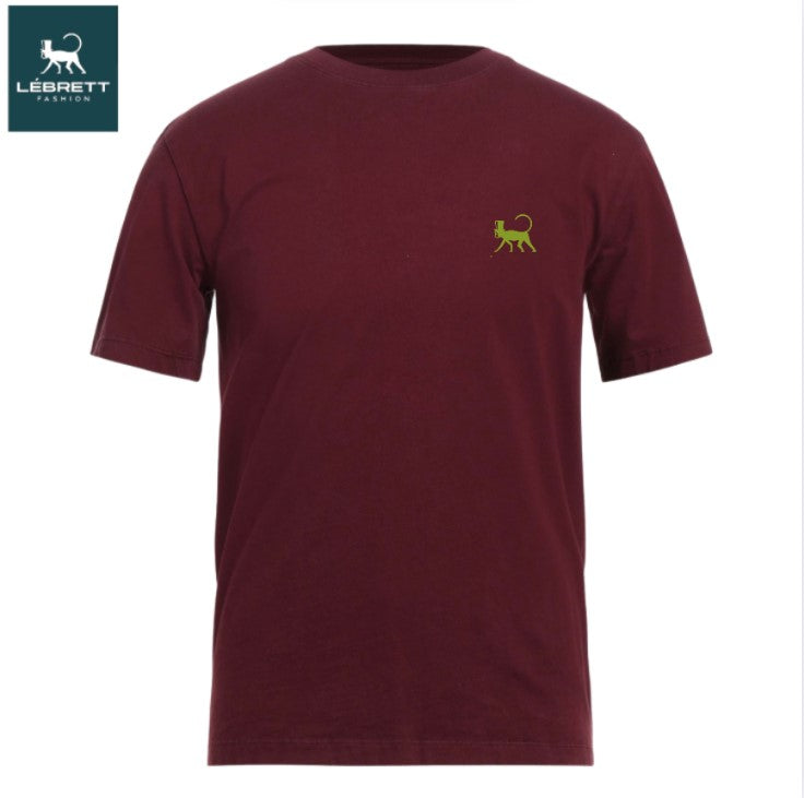 Lebrett Crew Neck Plum Logo T-Shirt Wine