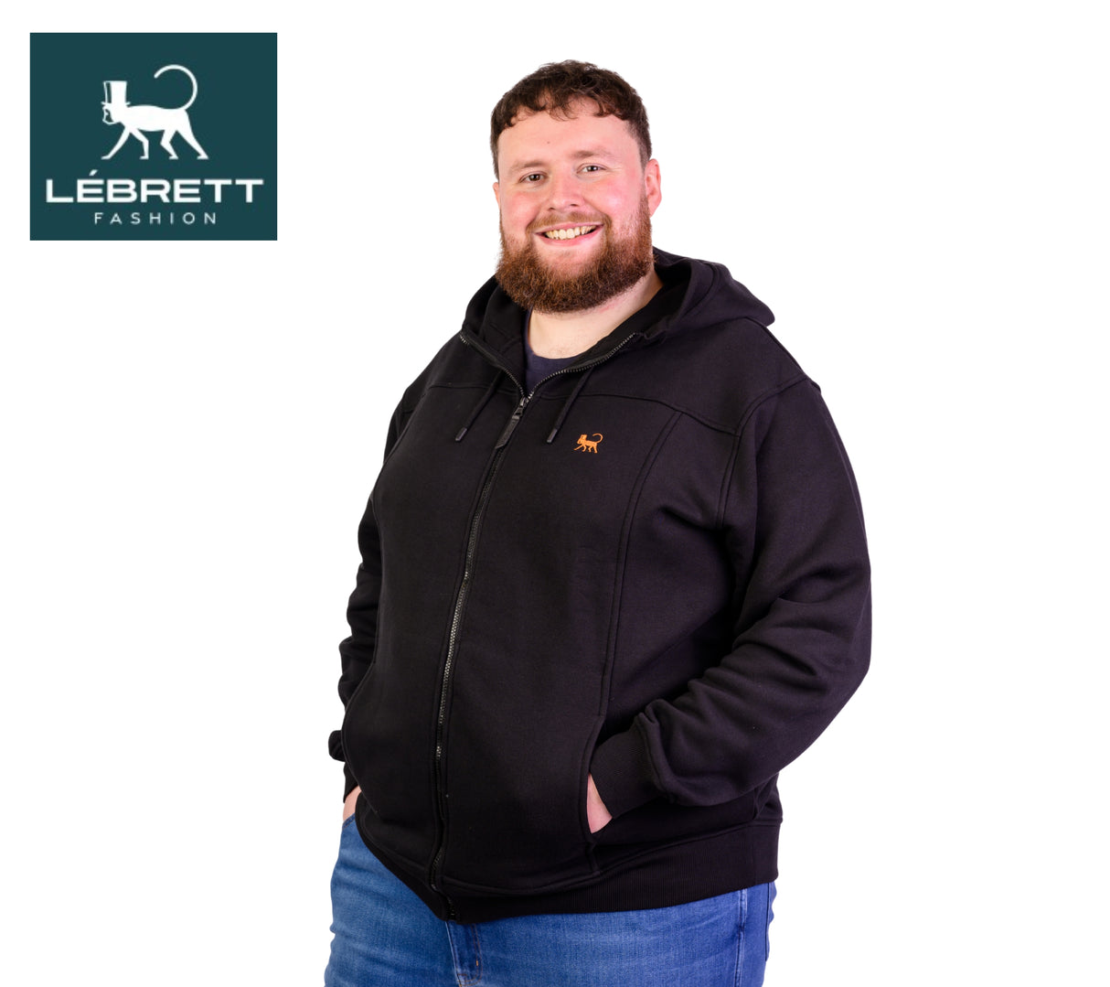 Lebrett Full Zip Empire Black Hoodie Black