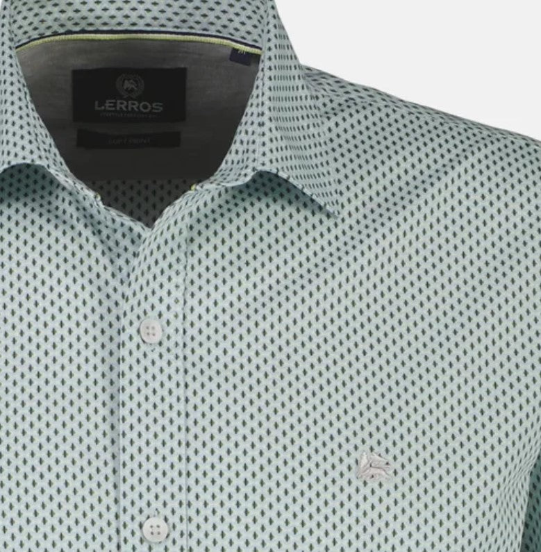 Lerros Geo Print Green Shirt Green