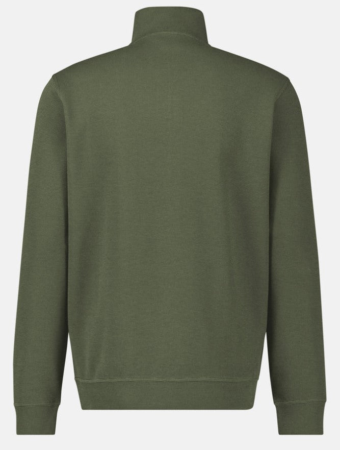 Lerros Quarter Zip Nordic Olive Sweater Green