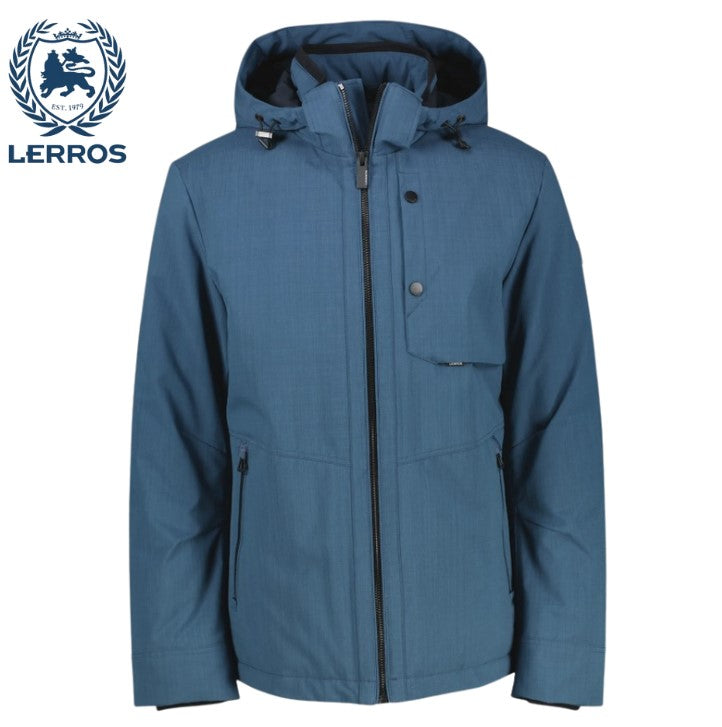 Lerros Structured Storm Hooded Jacket Blue