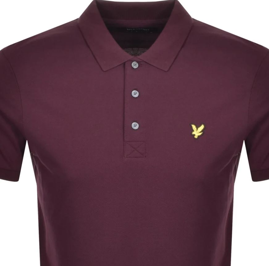 Lyle & Scott Burgundy Polo Shirt Wine