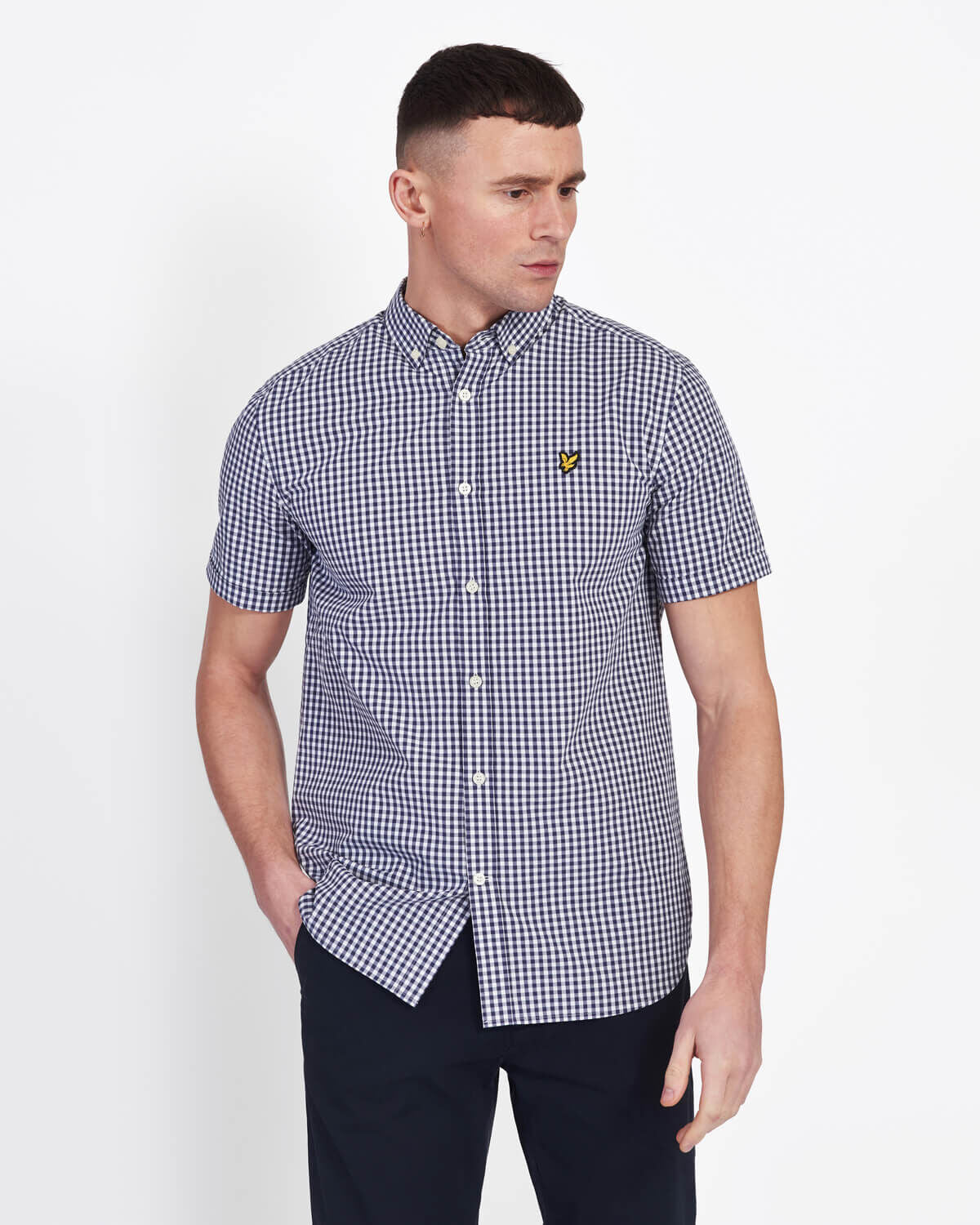 Lyle & Scott Gingham Blue Check Shirt Blue