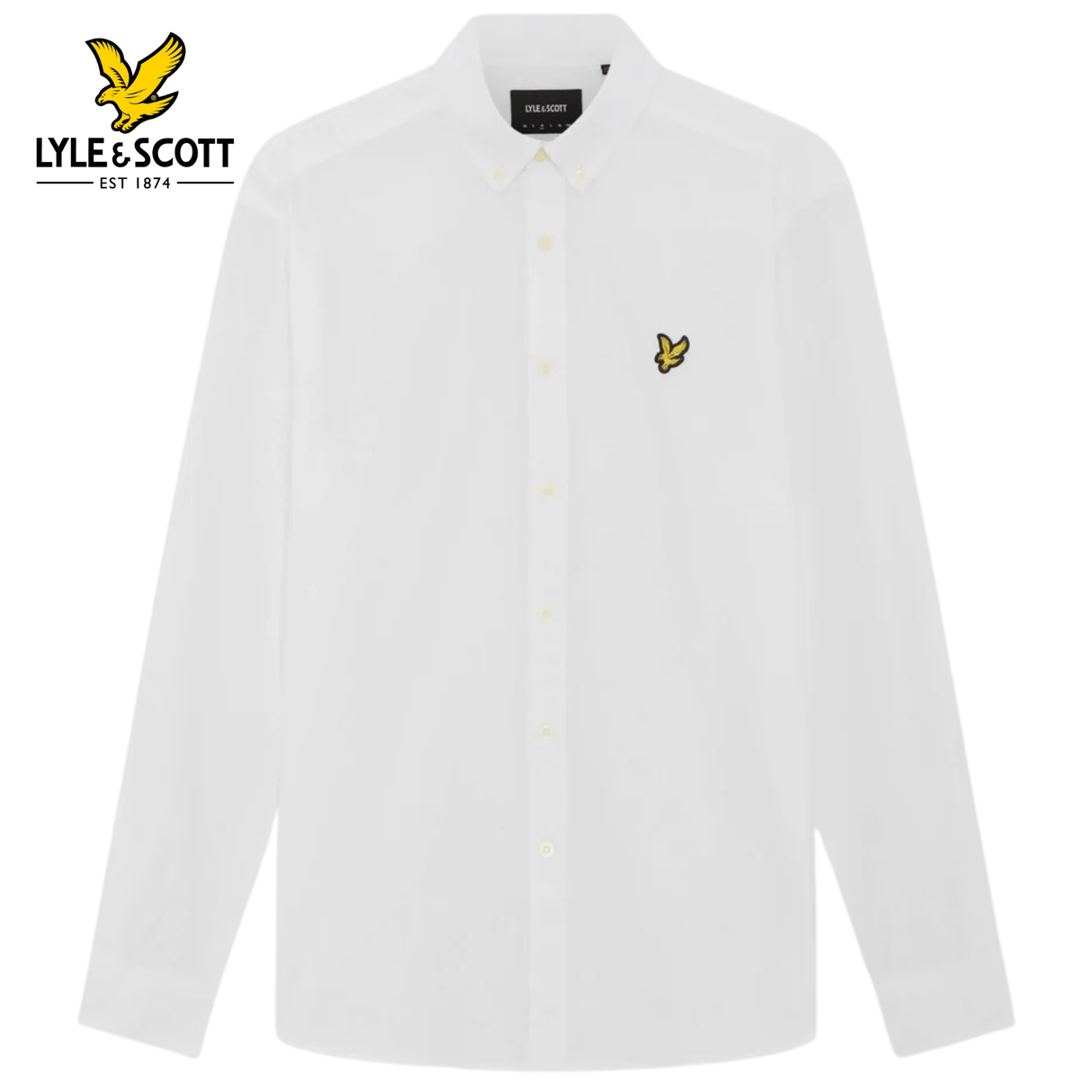 Lyle & Scott Linen Blend Oxford Shirt White
