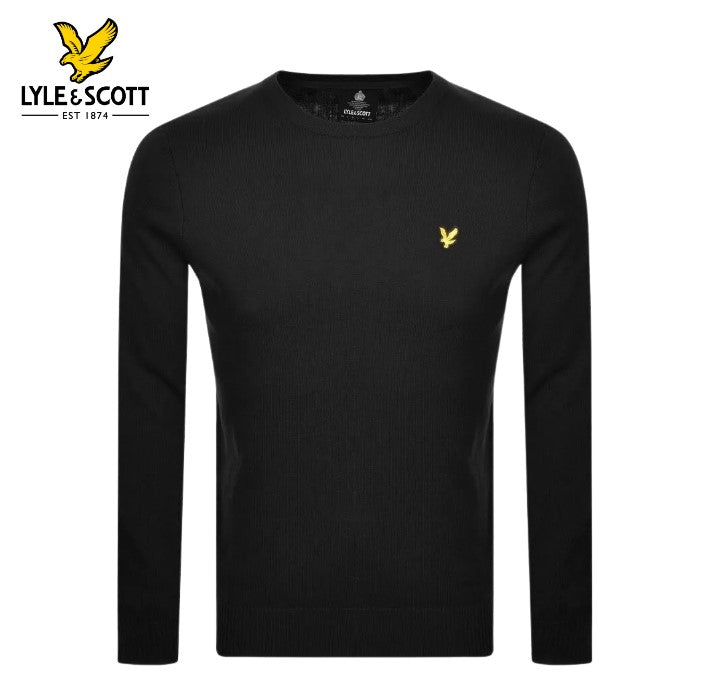 Lyle & Scott Cotton Merino Black Jumper Black