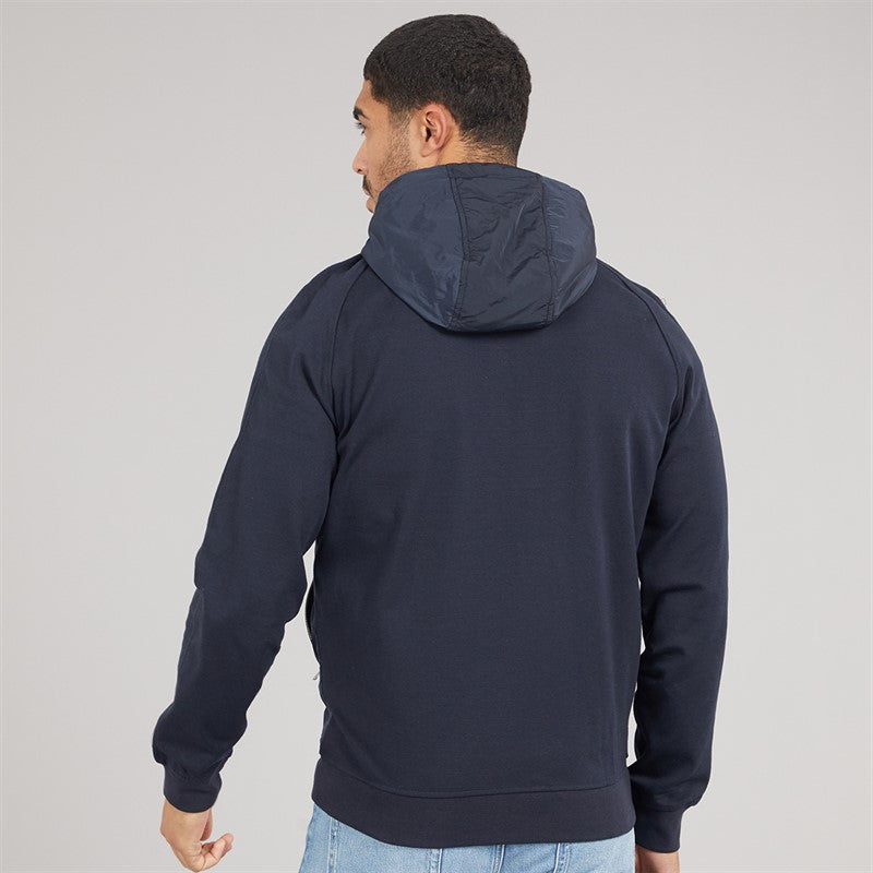 Lyle & Scott Raglan Hybrid Media Hoodie Navy