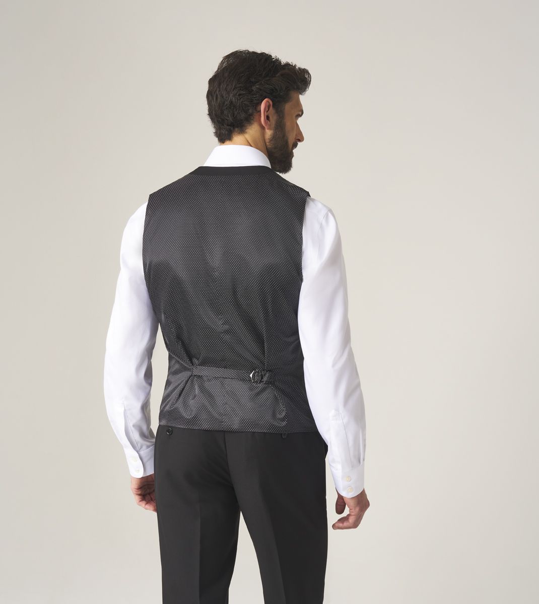 Skopes Madrid Extra Long Large Waistcoat Black
