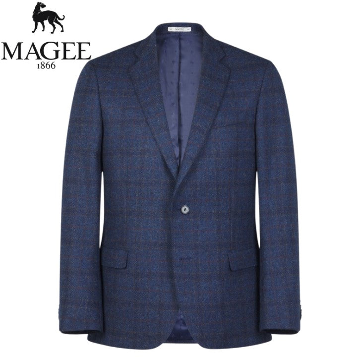 Magee Freddie Checkered Sports Jacket Navy