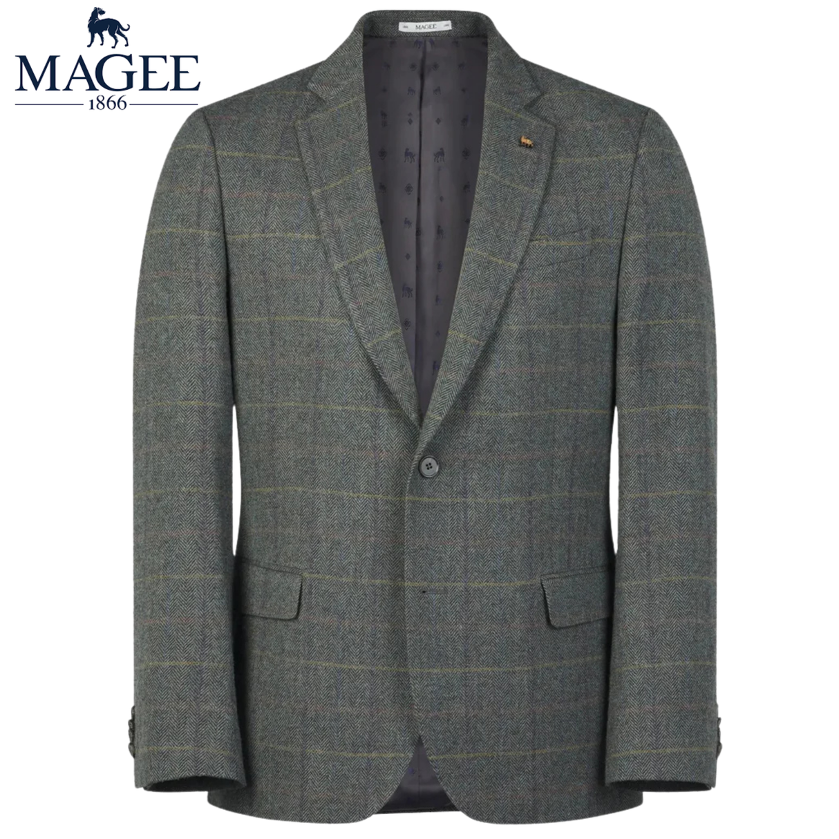 Magee Alastair Liffey Tweed Check Jacket Green