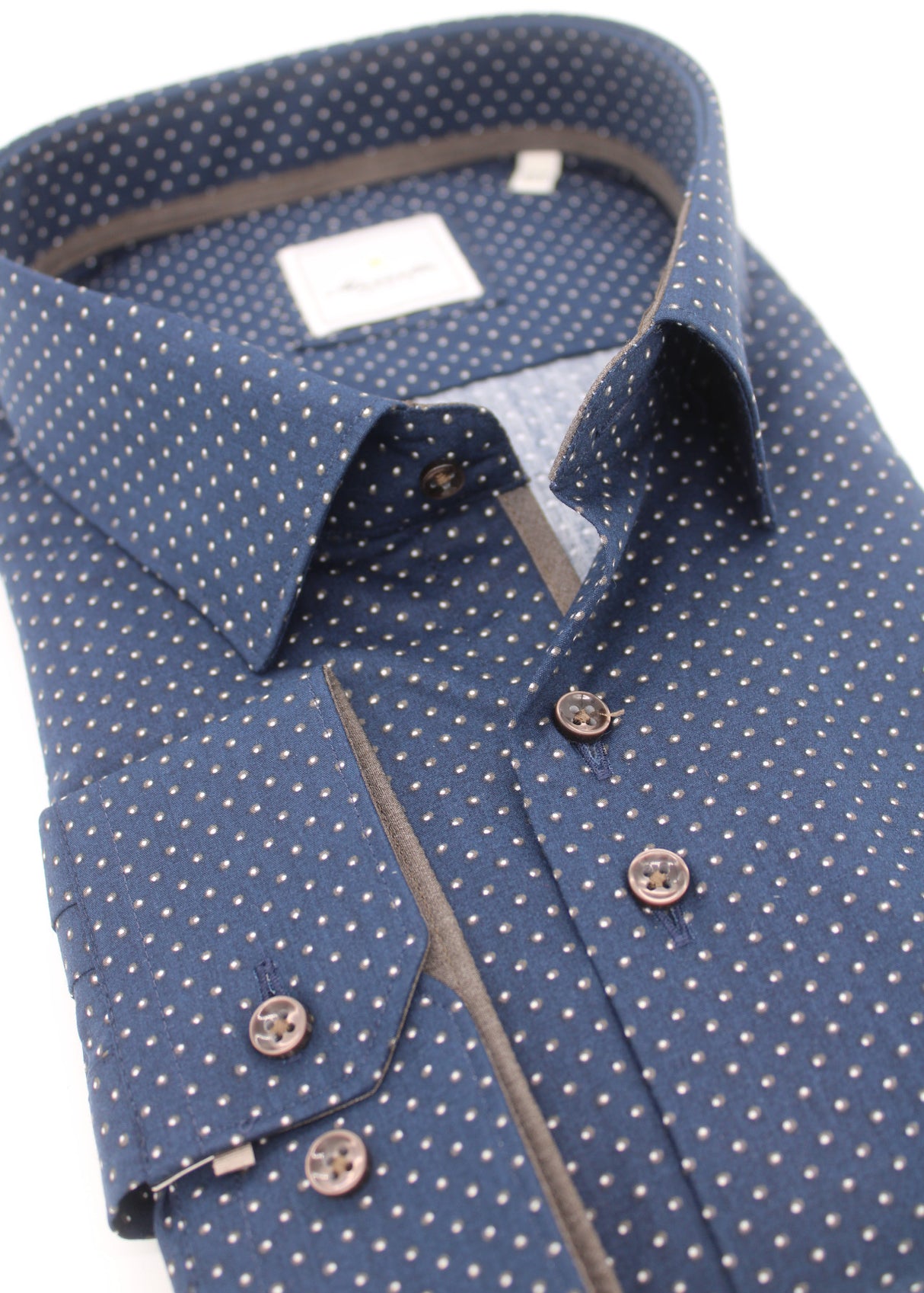 Marnelli Navy Spotted Shirt Navy