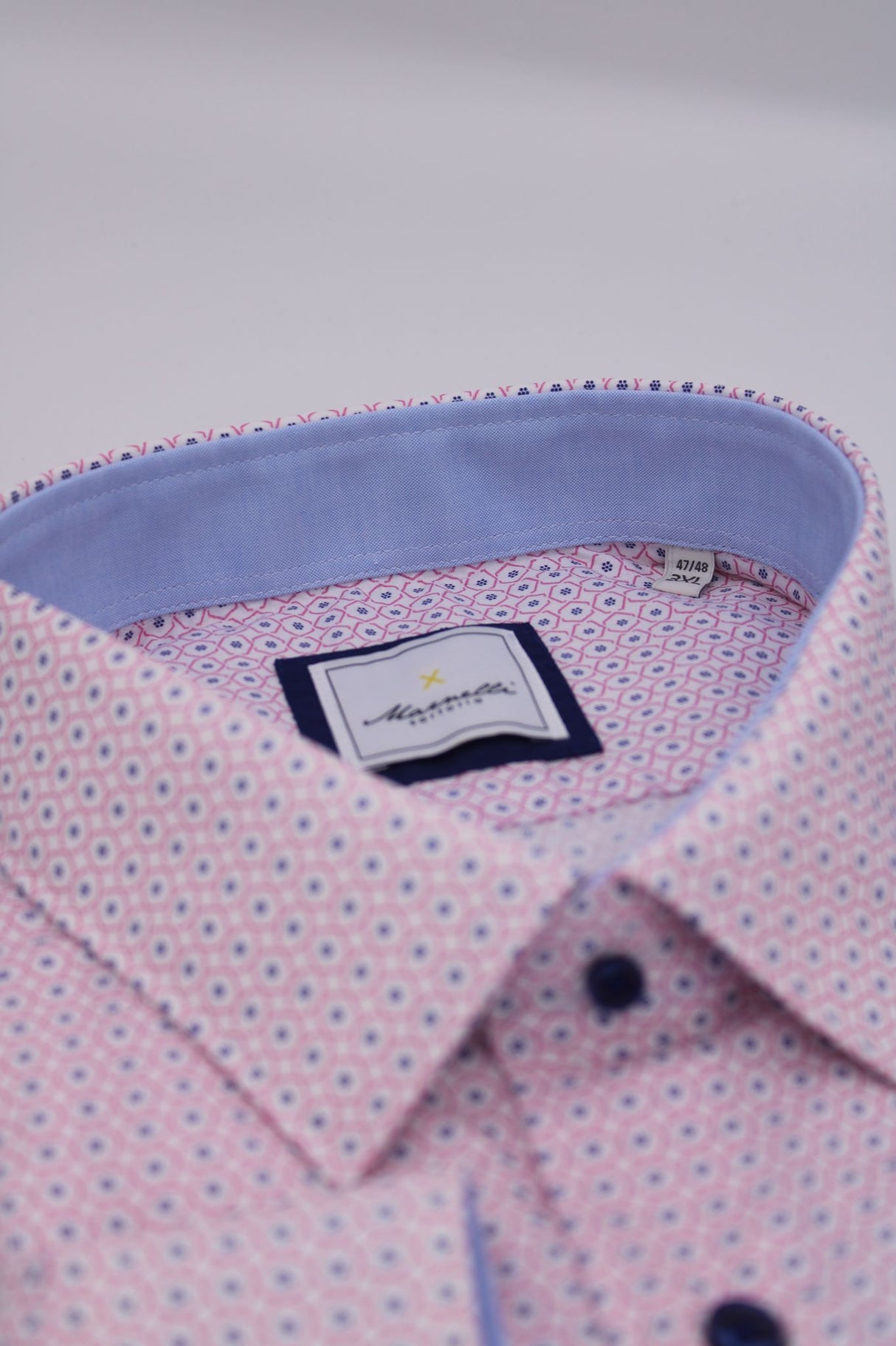 Marnelli Pink & Navy Print Shirt Pink