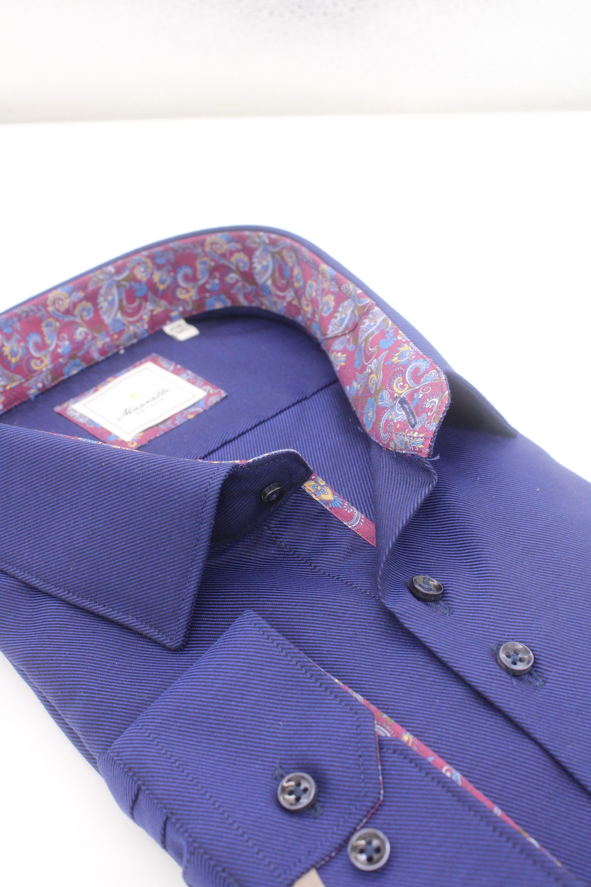 Marnelli Purple Self Stripe Shirt Purple